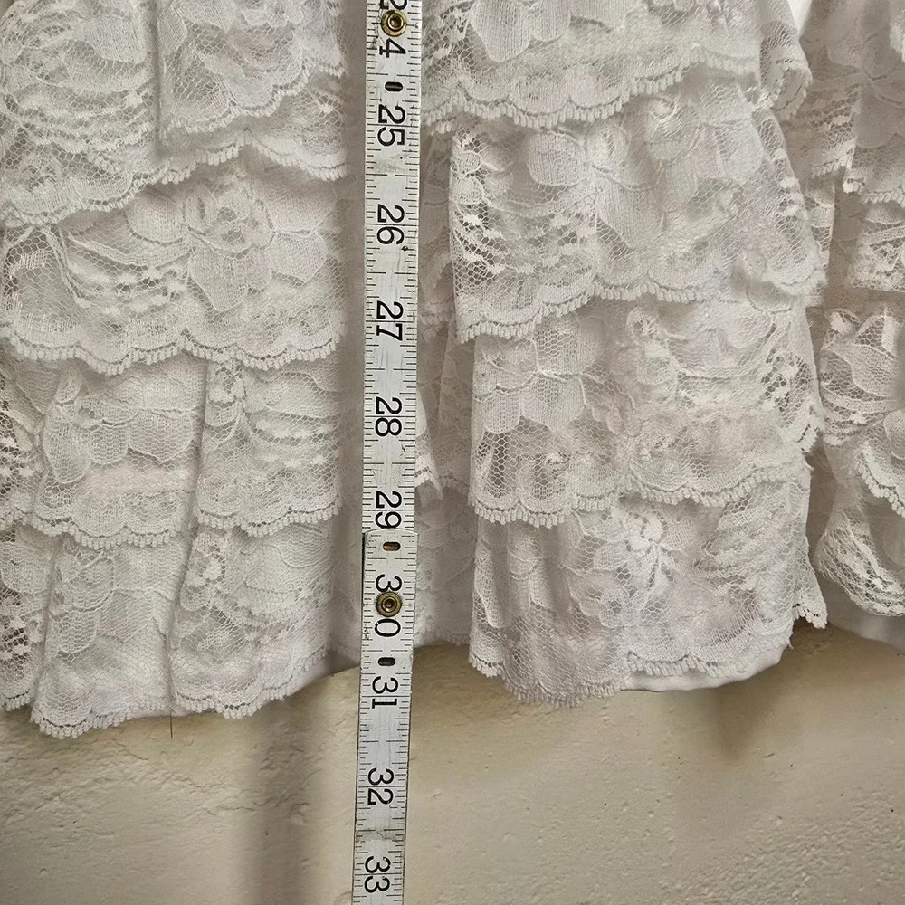 Vintage White Silk‎ Lace Gown 2-4 years Victorian or Edwardian prairie style
